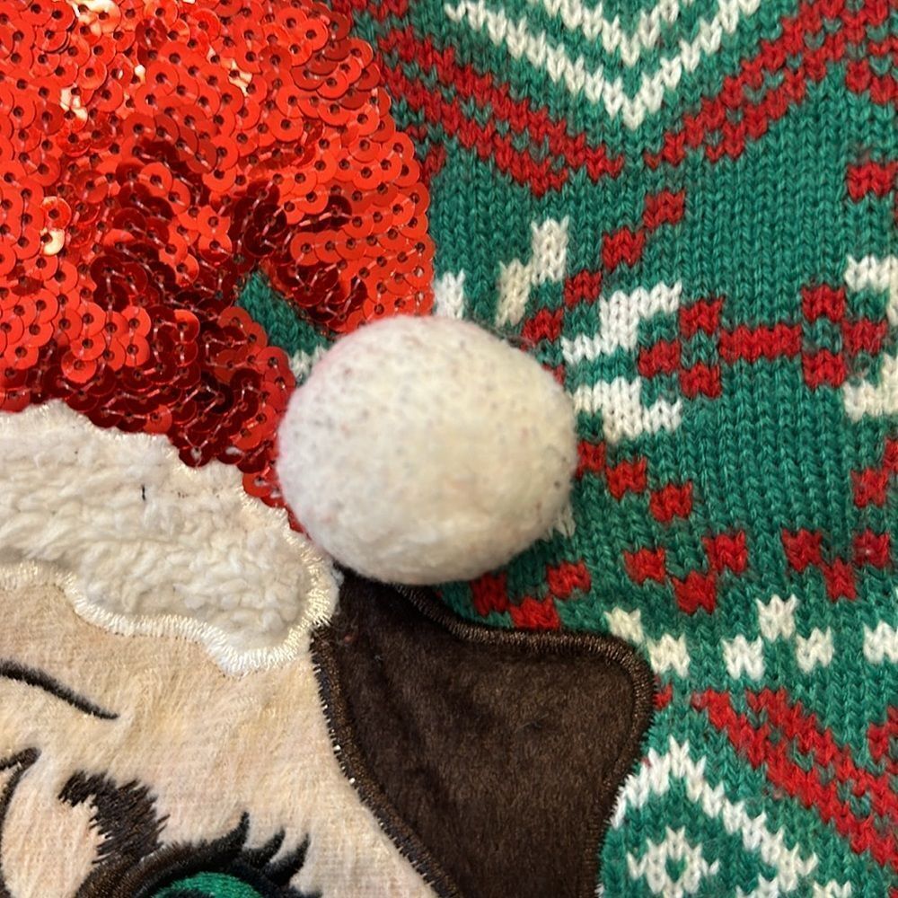 Ugly Christmas sweater with dog. Size Large kids - Picture 3 of 6